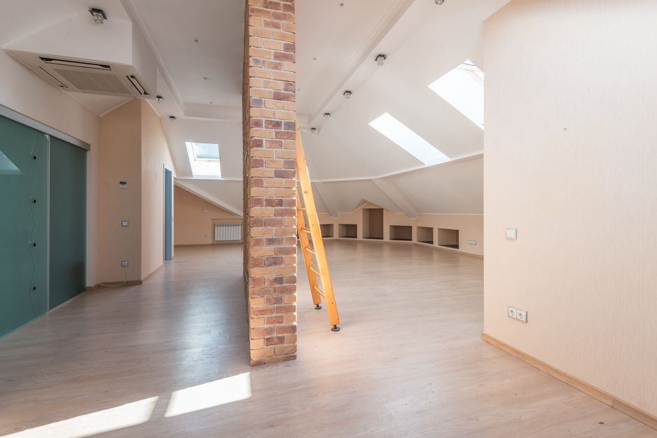 Attic thermal insulation process